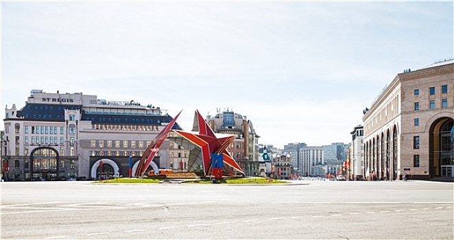 红色,星,纪念建筑,广场,莫斯科