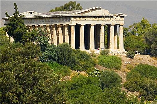 柱子,庙宇,雅典,希腊