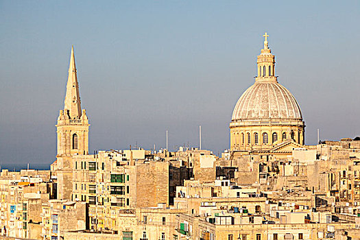 瓦莱塔市,马耳他,世界遗产,老城,穹顶,加尔慕罗教堂,欧洲,南欧