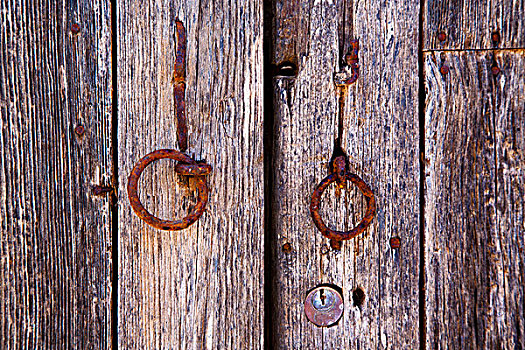 西班牙,门环,兰索罗特岛,抽象,门,木头,褐色