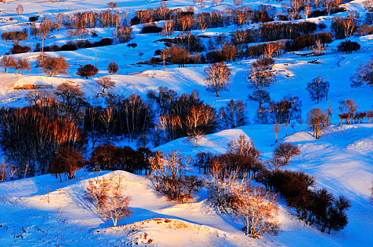 林海雪原夕照