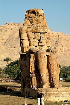 游客,正面,庞然大物,路克索神庙,埃及