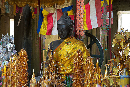 佛教,神祠,寺庙,复杂,收获,省,柬埔寨,亚洲