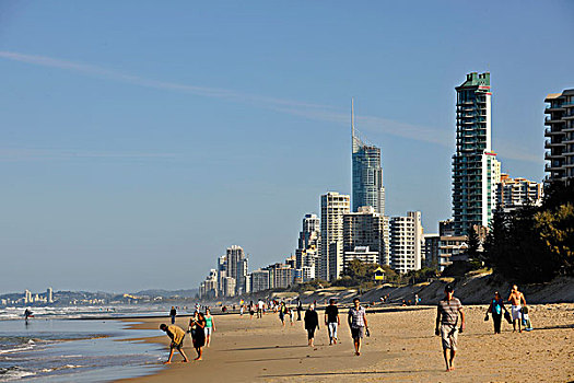 高层建筑,海滩,冲浪者天堂,黄金海岸,新南威尔士,澳大利亚