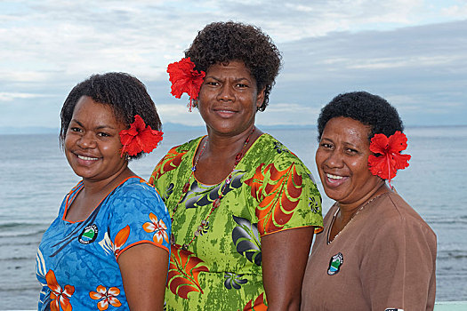 斐济人,女人,微笑,斐济,大洋洲