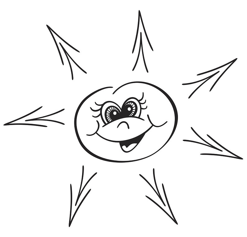 太阳素描画法图片