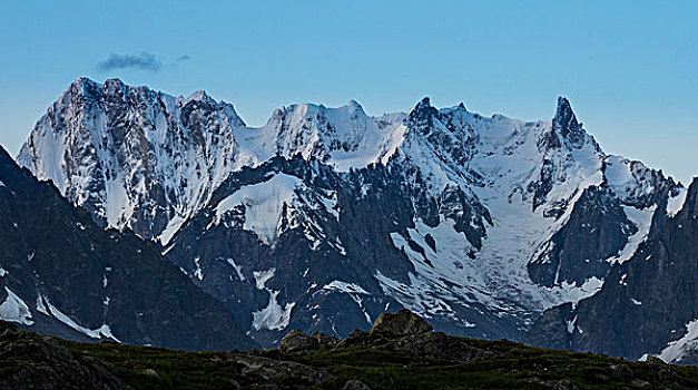 勃朗峰,早晨,法国,欧洲