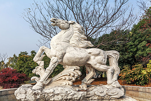南京白马公园骏马雕塑
