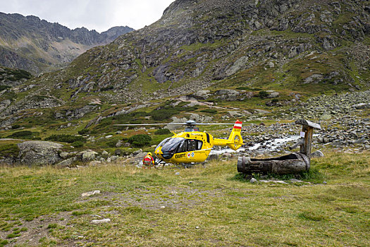 奥地利,提洛尔,阿尔卑斯山,救助,直升飞机,动作