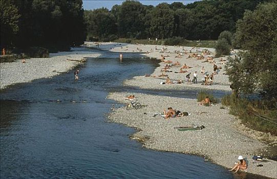 伊萨尔河,巴伐利亚,德国,欧洲