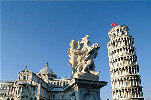 纪念建筑,斜塔,比萨,意大利