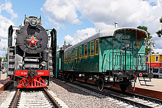 苏联,蒸汽,列车,复古,货车,建造,匈牙利,工厂