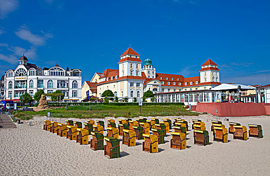 沙滩椅,海滩,水疗,宾兹,梅克伦堡前波莫瑞州,德国,欧洲
