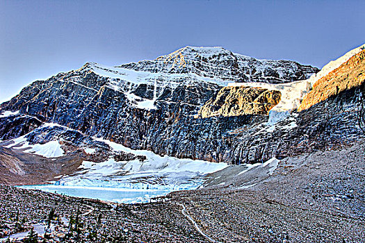 山,天使,冰河,碧玉国家公园,艾伯塔省,加拿大