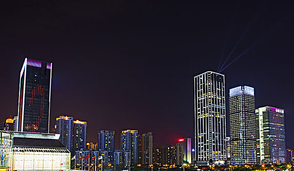 福田中心区现代建筑群夜景