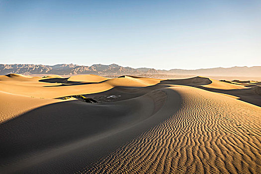 波纹,马斯奎特沙丘,死亡谷国家公园,加利福尼亚,美国