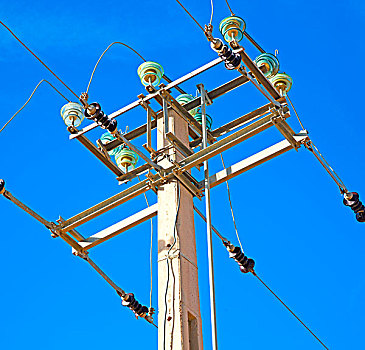 电线杆,非洲,摩洛哥,能量,分配,高压电塔