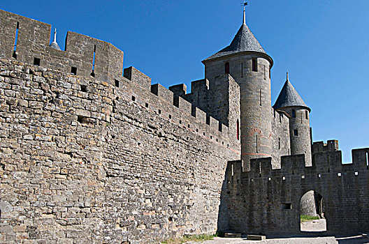 城堡,卡尔卡松尼,法国,欧洲