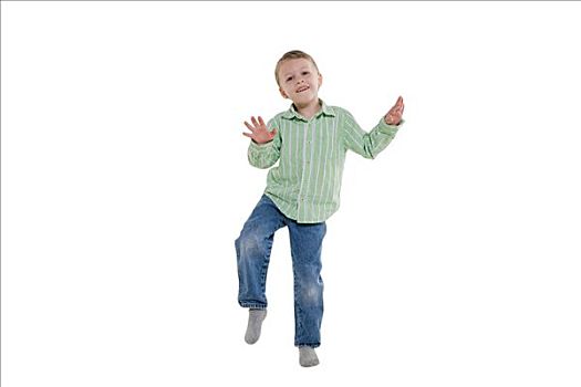 小男孩跳舞表情包图片
