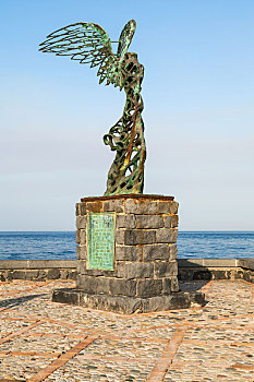 胜利女神,雕塑,水岸,纳克索斯岛,城镇