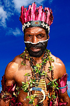 高地,部落,礼物,唱歌,戈罗卡,巴布亚新几内亚,大洋洲