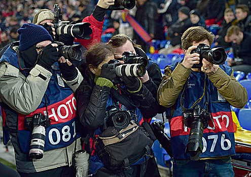 媒体,摄影师,冠军,联赛,足球赛,巴塞尔,瑞士,欧洲