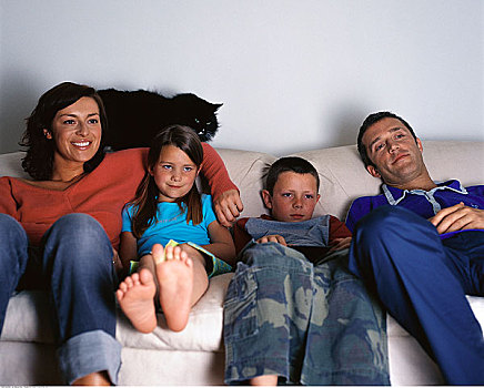 家庭,看电视