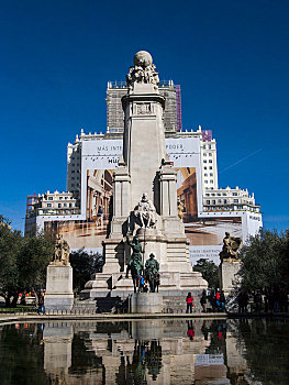马德里西班牙广场塞万提斯纪念碑