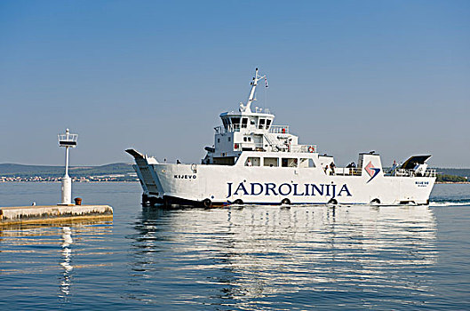 渡轮,港口,岛屿,亚德里亚海,扎达尔,达尔马提亚,克罗地亚,欧洲