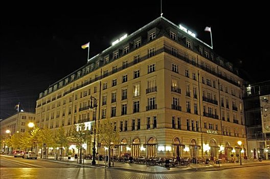 酒店,夜晚,柏林,德国,欧洲