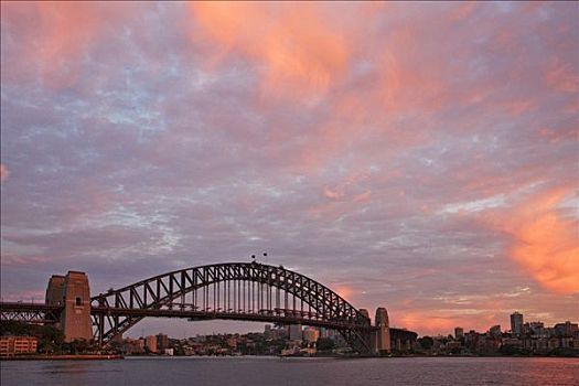 澳大利亚,新南威尔士,悉尼海港大桥,日出