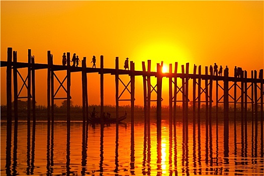 乌本桥,曼德勒,缅甸