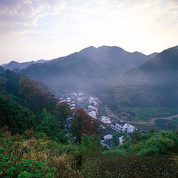 山村秋色