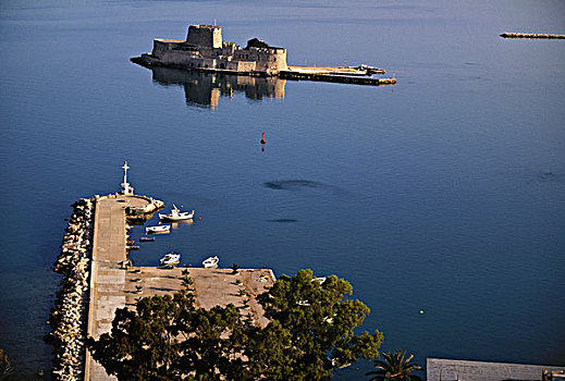 希腊,伯罗奔尼撒半岛,阿格利司,航拍,城堡,大幅,尺寸