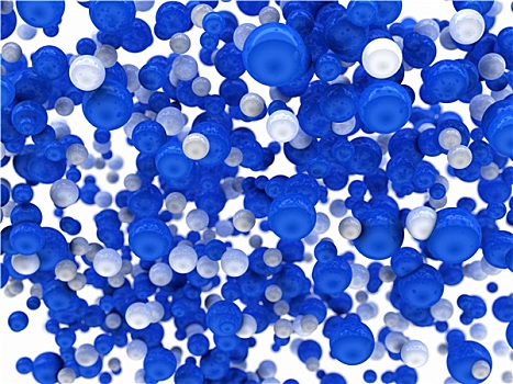 抽象,蓝色,白色,球,上方