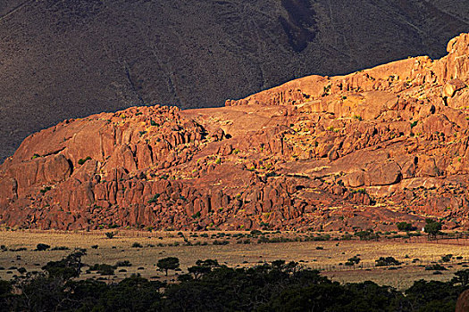 岩石构造,牧场,南方,纳米比亚,非洲
