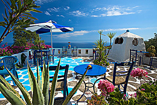 酒馆,靠近,克里特岛,希腊
