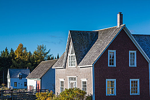 加拿大,魁北克,加斯佩半岛,新,里士满,18世纪,住宅区,房子