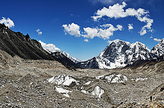 昆布,冰河,萨加玛塔国家公园,地区,萨加玛塔,尼泊尔