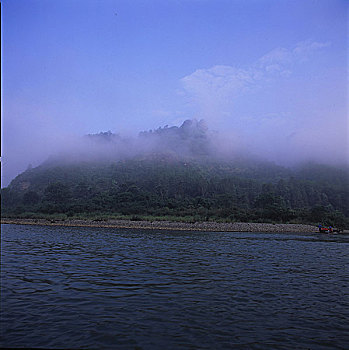 武夷山,飘流,山峰,水,江,船