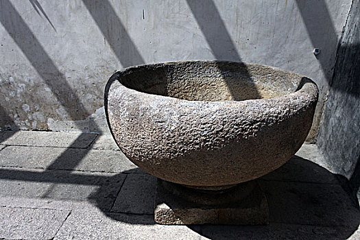石器,水缸,容器,古代,文物,历史