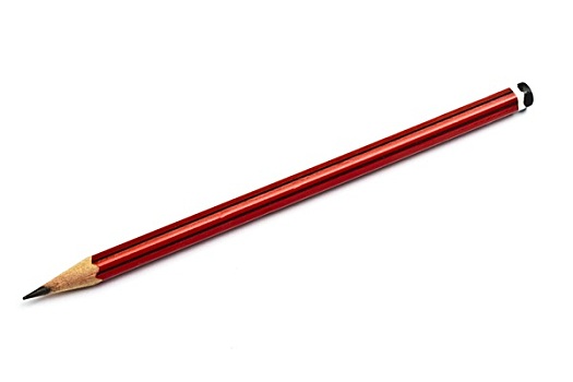 红色,铅笔,隔绝,白色背景