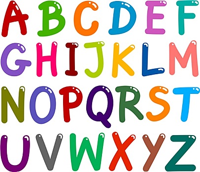 彩色,大写字母,字母