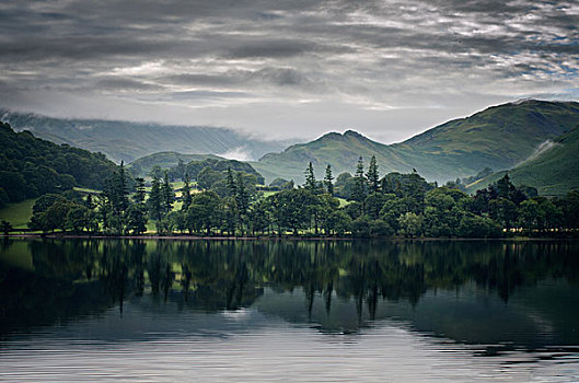 风景,乌尔斯维特湖,湖,湖区,英国