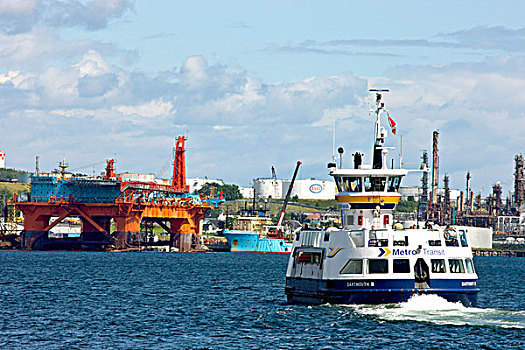 乘客,渡轮,正面,炼油厂,新斯科舍省,加拿大