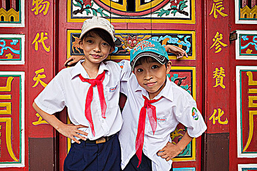 越南,会安,学童