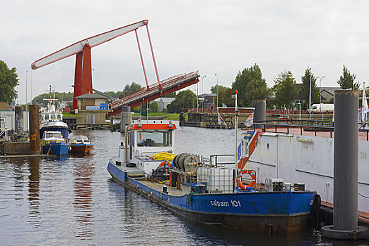 船,开合式吊桥,荷兰