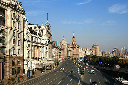 上海外滩经典老建筑全景