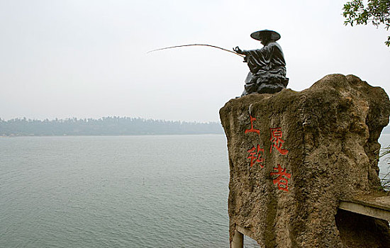 姜太公钓鱼雕像