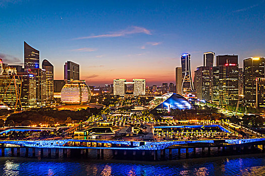 杭州钱江新城夜景